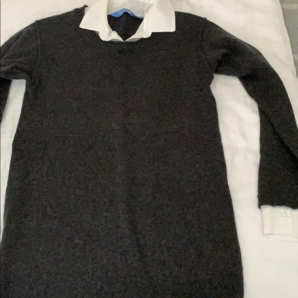 Vera Wang Sweater Dress with Blouse detail - Picture 2 of 4